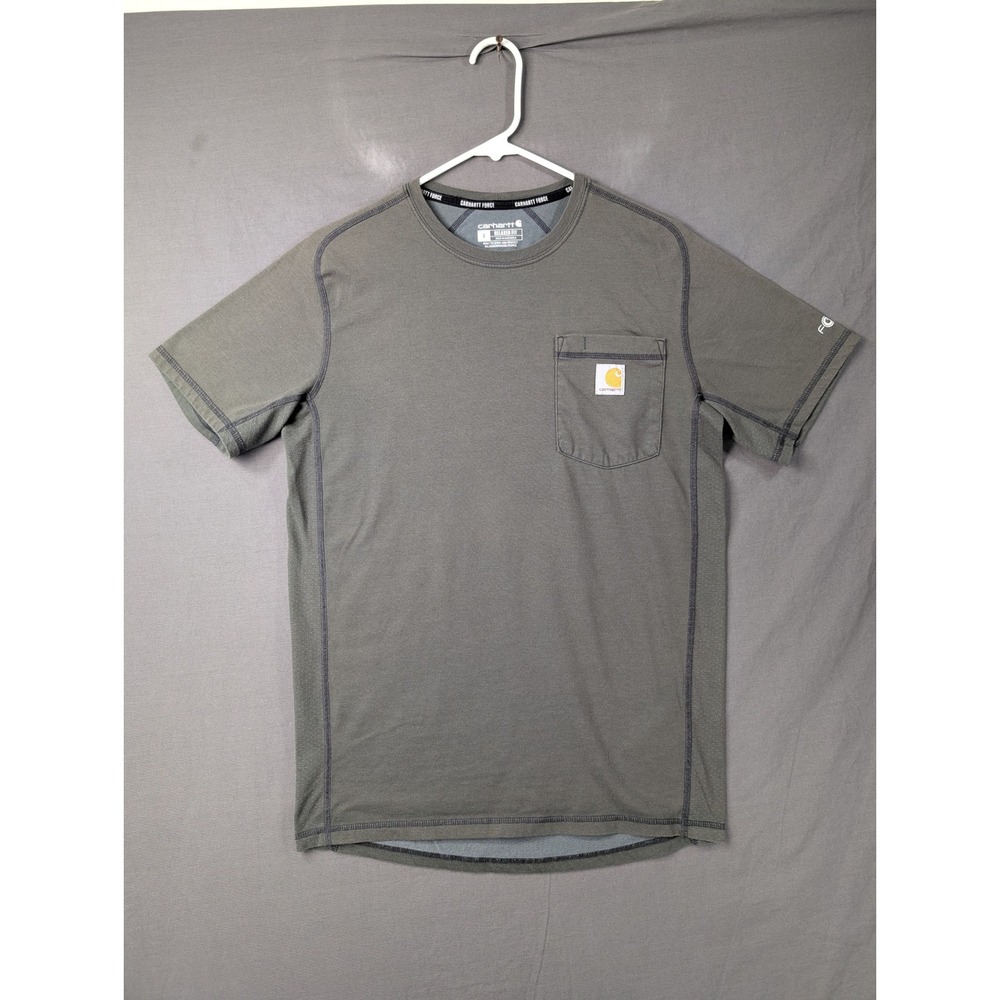 Carhartt Force Relaxed‎ Fit Short Sleeve Pocket T-Shirt Gray Mens Small